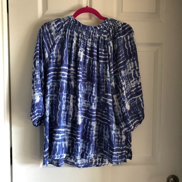 Croft & Barrow XL Blue Lightweight Boho Tunic - Picture 2 of 3